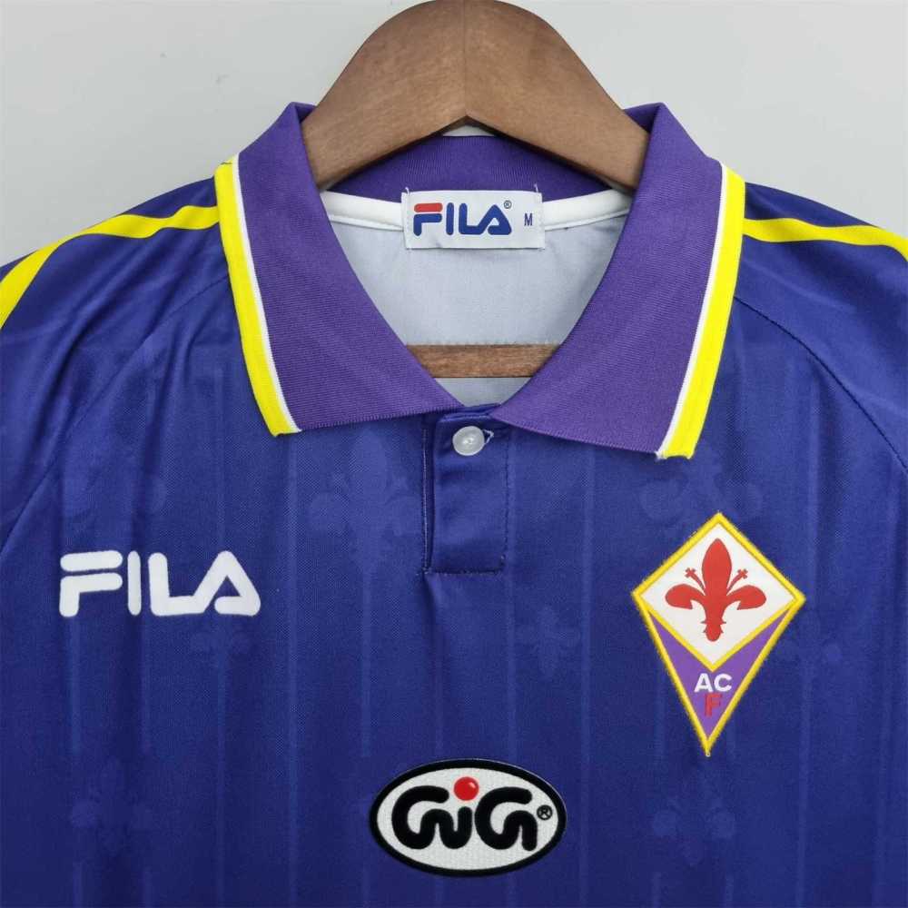 1997-1998 Fiorentina Soccer Home Jersey Retro Version