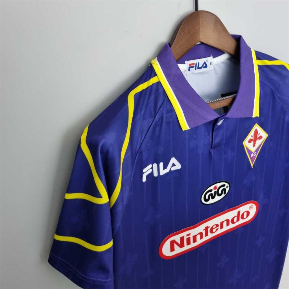 1997-1998 Fiorentina Soccer Home Jersey Retro Version