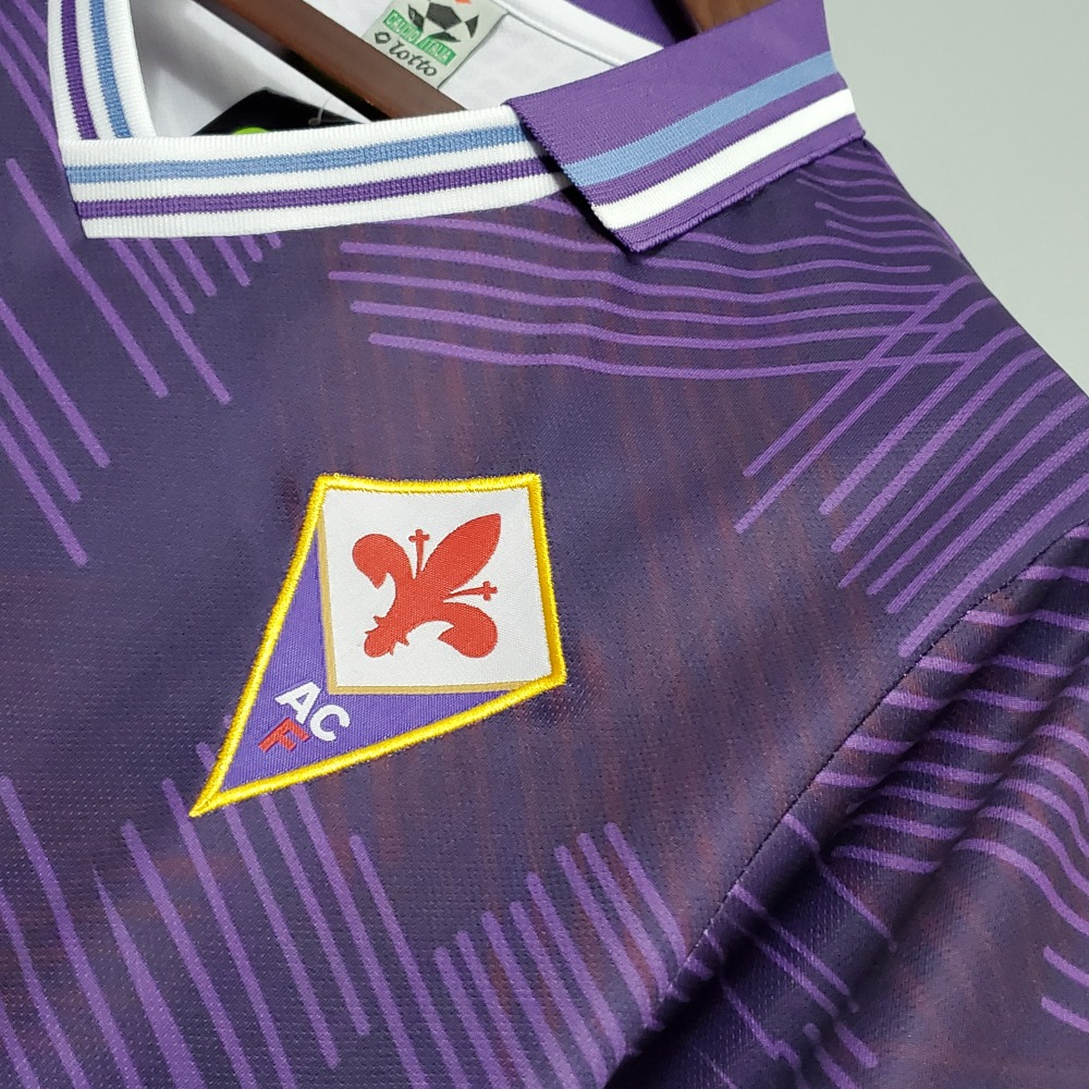 1992-1993 Fiorentina Soccer Home Jersey Retro Version