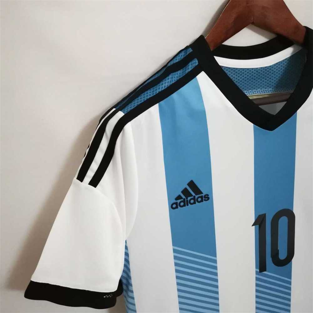 2014 Argentina World Cup Soccer Home Retro Jersey