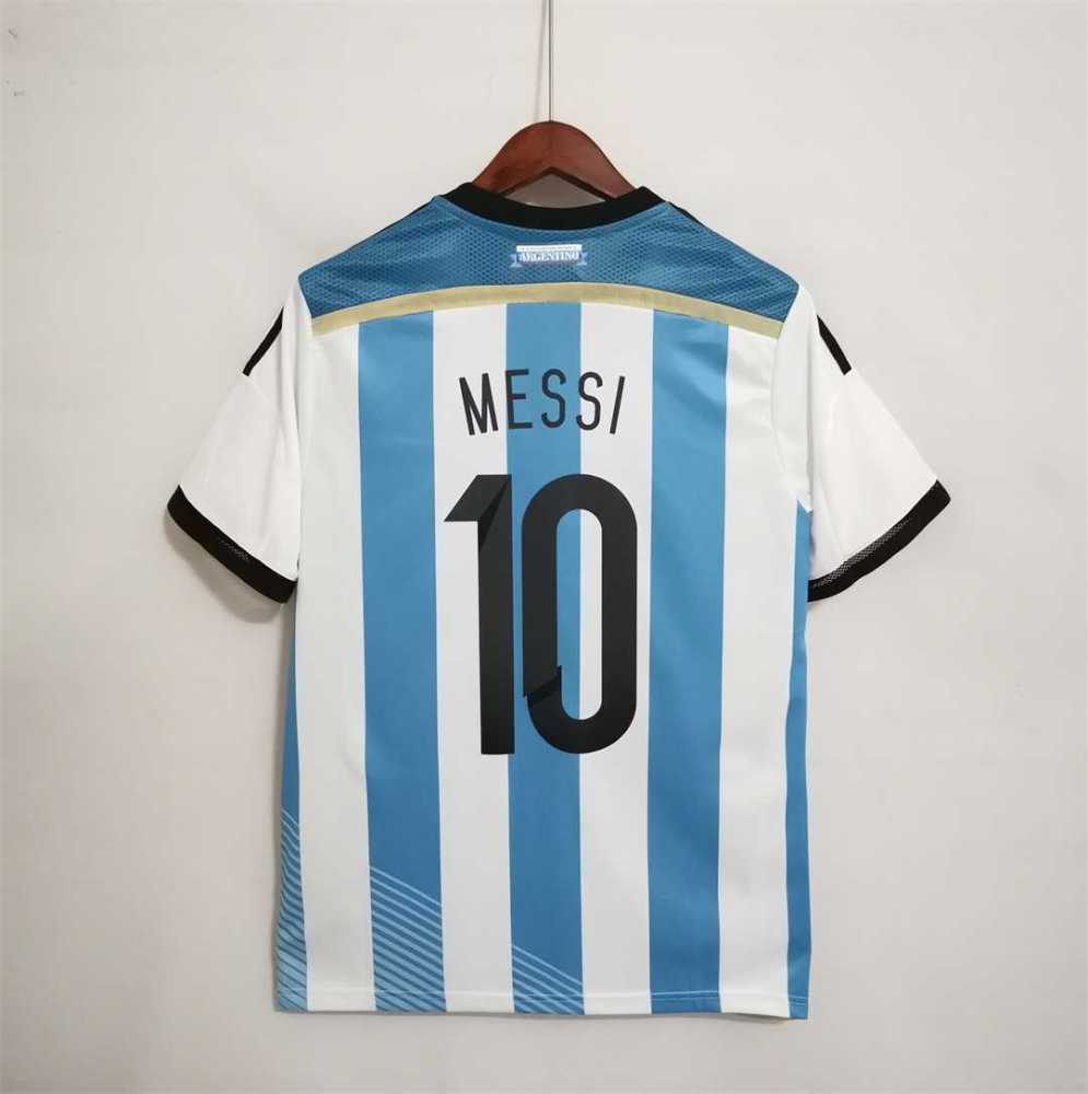 2014 Argentina World Cup Soccer Home Retro Jersey