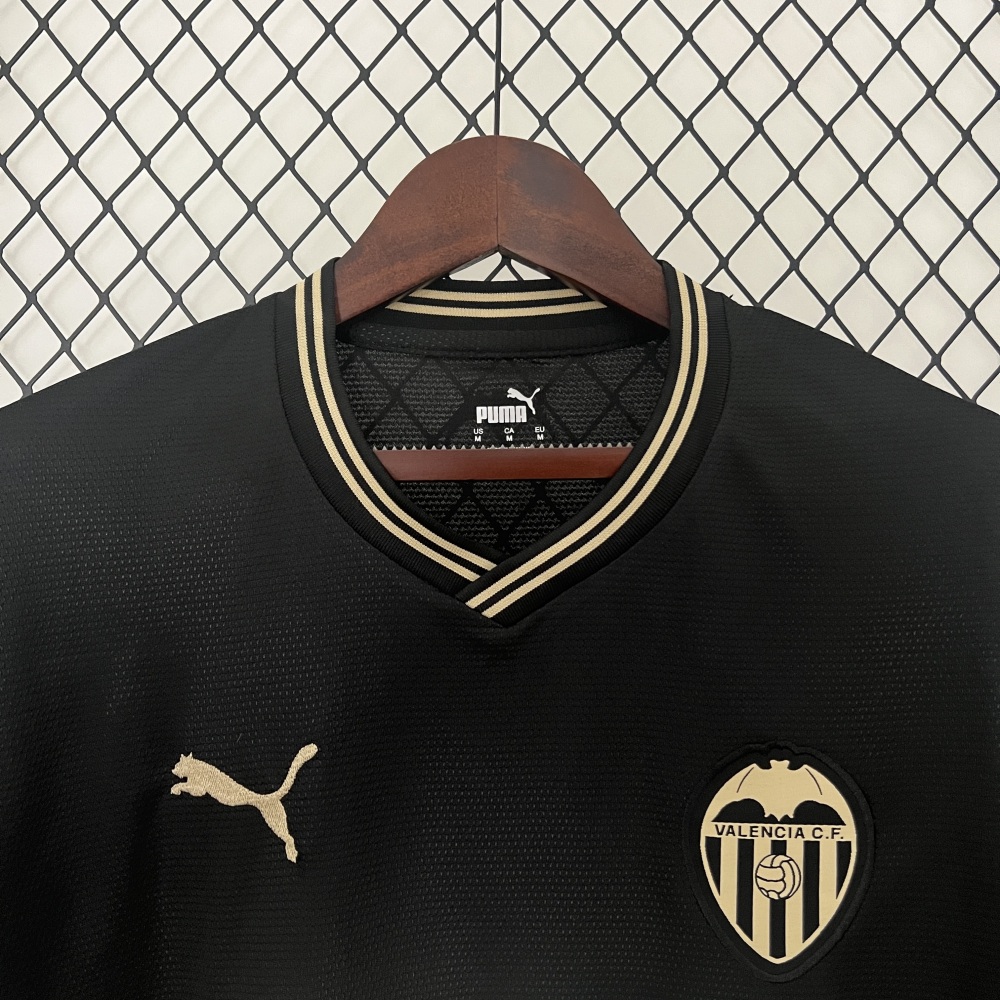 24-25 Valencia Black Football Jersey