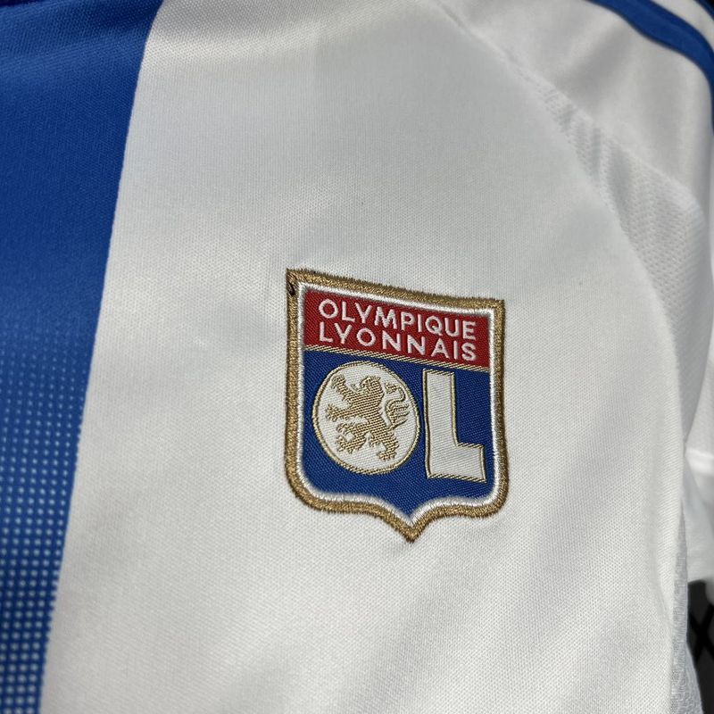24-25 Olympique Lyonnais Home Kids Kit Jersey+Shorts