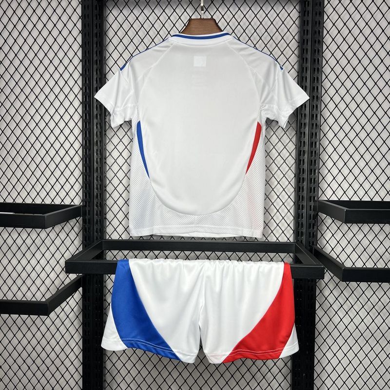 24-25 Olympique Lyonnais Home Kids Kit Jersey+Shorts