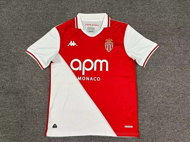 24-25  AS Monaco Home Jerseys Fan Version