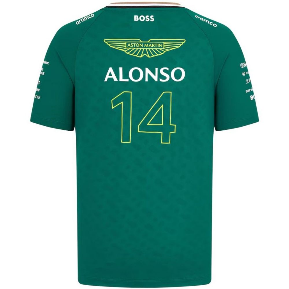 Aston Martin Aramco Cognizant F1 Racing Team Fernando Alonso Driver T-Shirt 2024