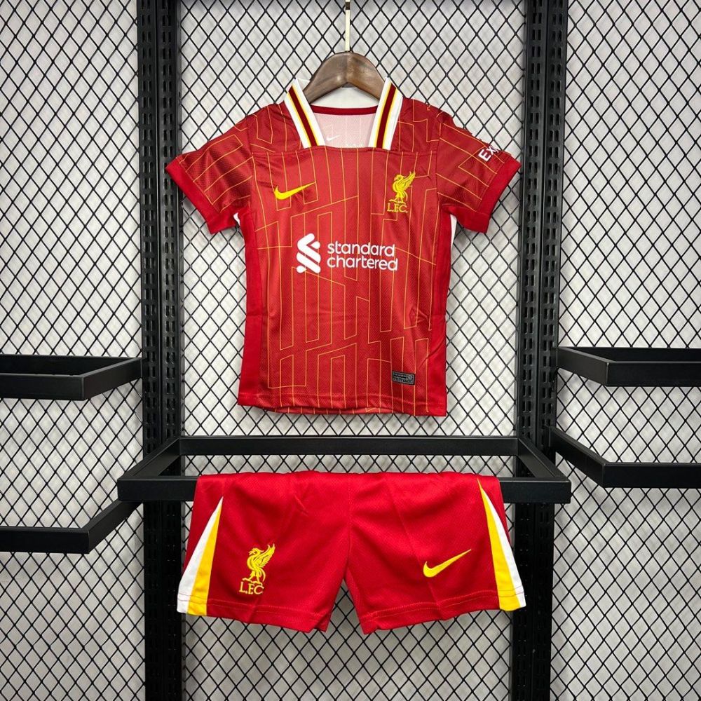 24-25 Liverpool Home Football Kids Kit Jersey+Shorts