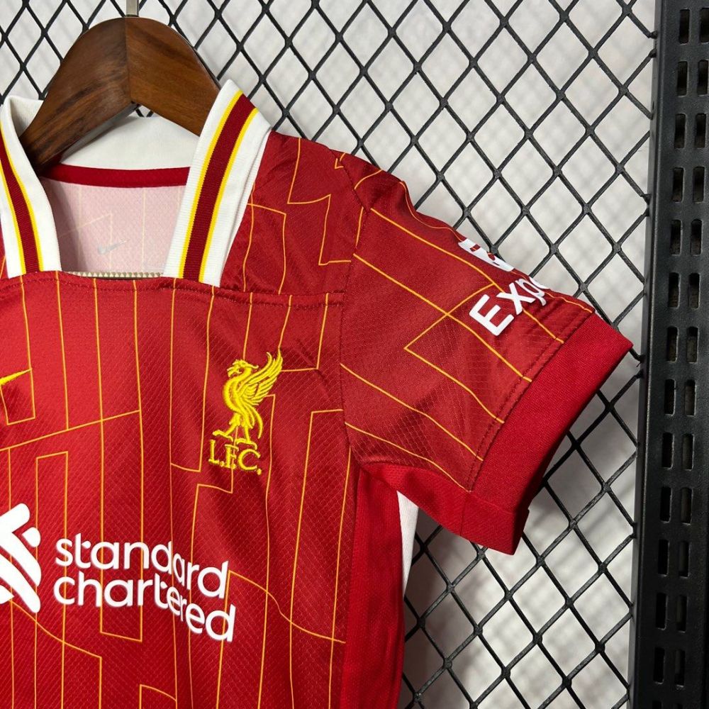 24-25 Liverpool Home Football Kids Kit Jersey+Shorts