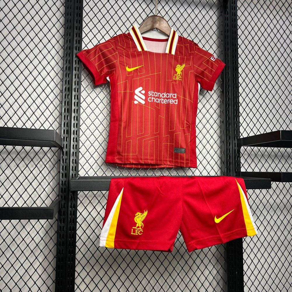 24-25 Liverpool Home Football Kids Kit Jersey+Shorts
