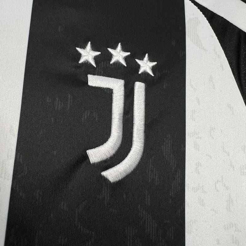 24-25 Juventus Home with Save the Children Sponsor Soccer Jersey