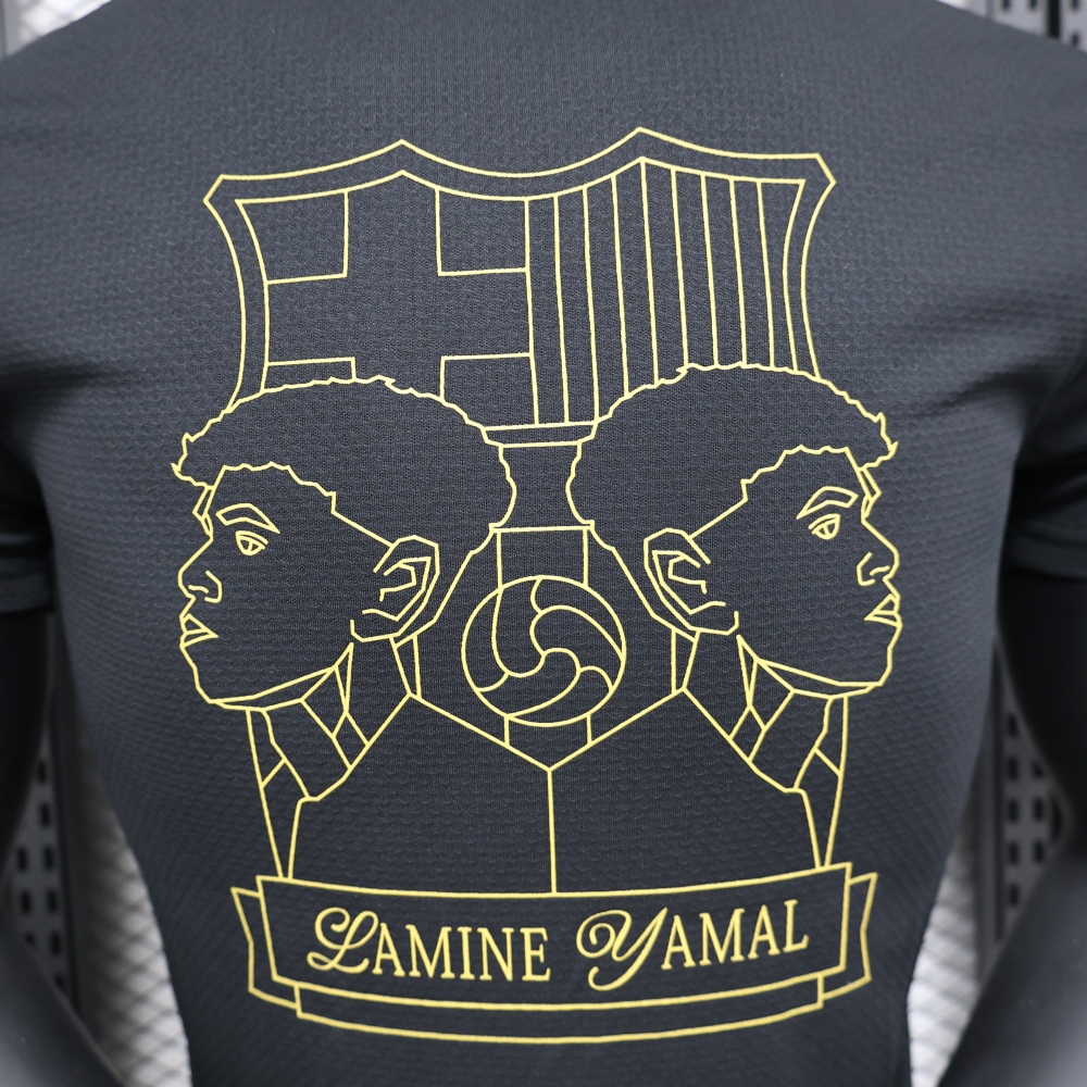 24-25 Barcelona LAMINE YAMAL Black Soccer Jersey Player Version