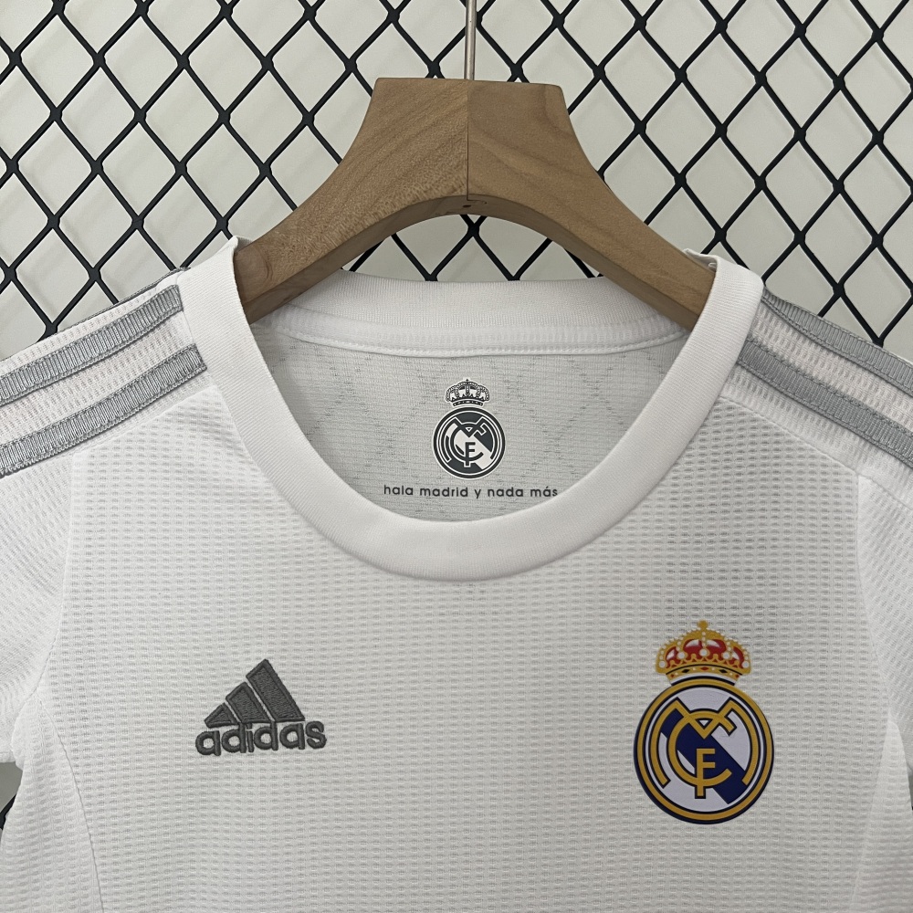 2015-16 Real Madrid Home Retro Kids Kit Jersey+Shorts
