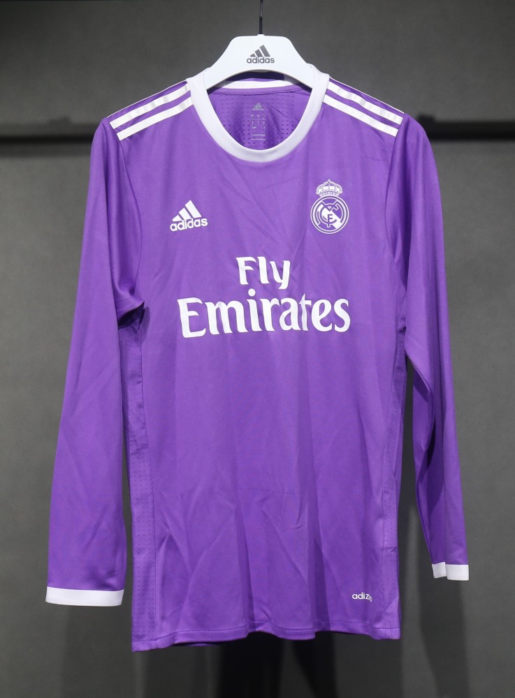 16-17 Real Madrid Away Retro Purple Jersey Long Sleeve Player Version