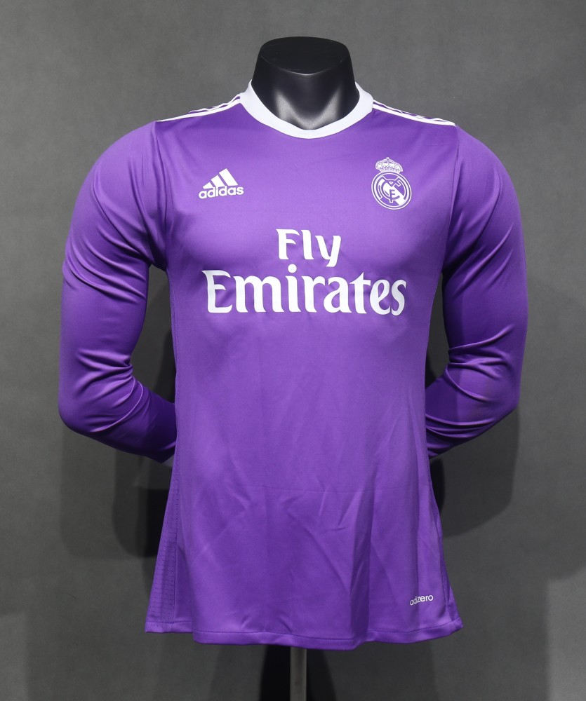 16-17 Real Madrid Away Retro Purple Jersey Long Sleeve Player Version