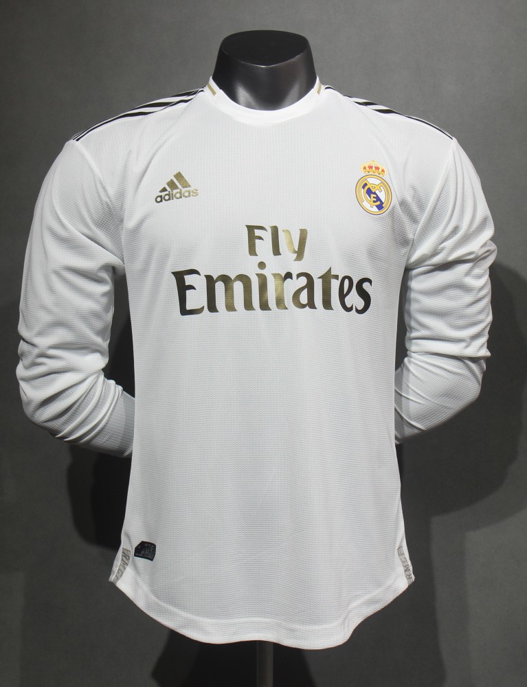 19-20 Real Madrid Home Retro Jersey Player version Long Sleeve