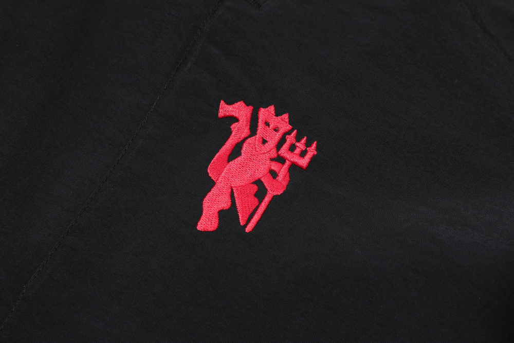 2024-2025 Manchester United Retro Jersey Windbreaker Top+Pants Grey
