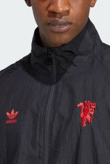 2024-2025 Manchester United Retro Jersey Windbreaker Top+Pants Grey