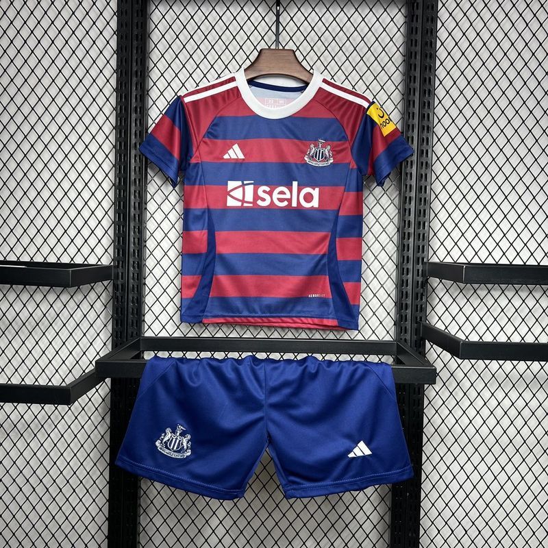 24-25 Newcastle United Away Soccer Kids Kit Jersey+Shorts