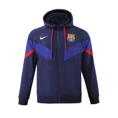 Barcelona Hoodie Sweatshirt Kit(Top+Pants) Red Black Jackets