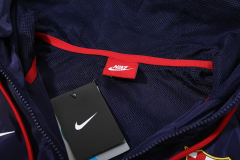 Barcelona Hoodie Sweatshirt Kit(Top+Pants) Red Black Jackets