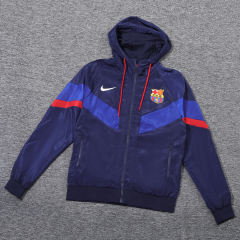 Barcelona Hoodie Sweatshirt Kit(Top+Pants) Red Black Jackets