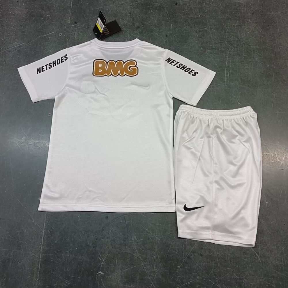 2011/12 Santos FC Home Retro Kids Kit Jersey+Shorts