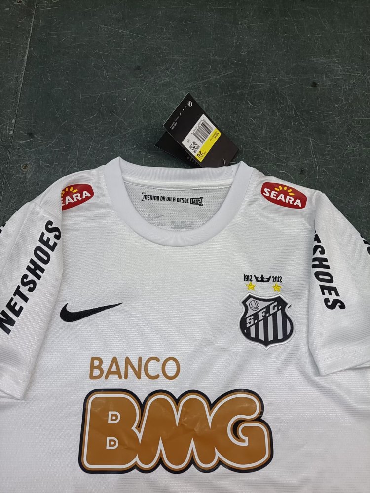 2011/12 Santos FC Home Retro Kids Kit Jersey+Shorts