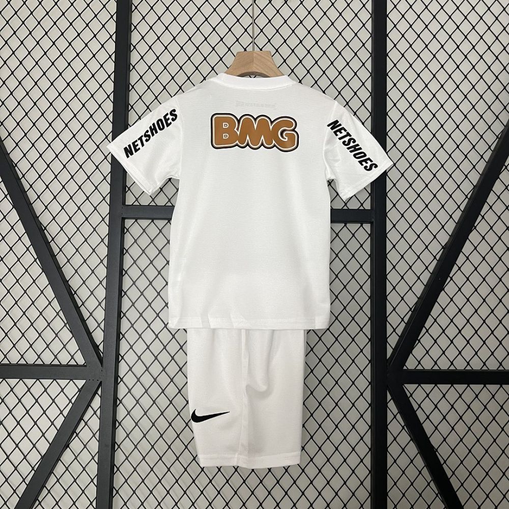 2011/12 Santos FC Home Retro Kids Kit Jersey+Shorts