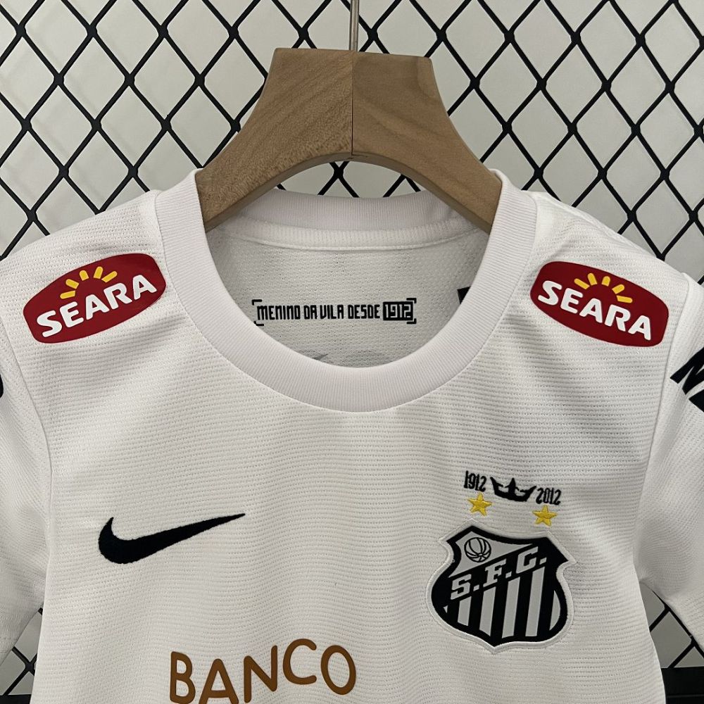 2011/12 Santos FC Home Retro Kids Kit Jersey+Shorts