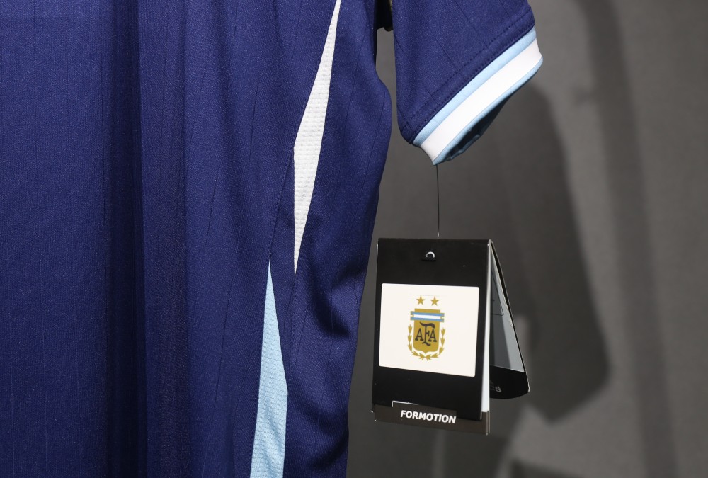 2006 Argentina World Cup Soccer Away Retro Jersey Player Version