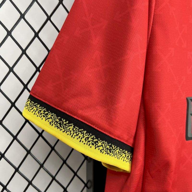 25-26 AC Milan Co-Branded Off-White  Soccer Jersey Red