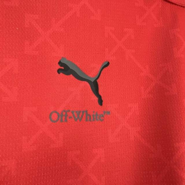 25-26 AC Milan Co-Branded Off-White  Soccer Jersey Red