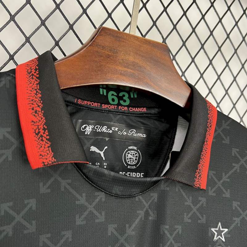 25-26 AC Milan Co-Branded Off-White  Soccer Jersey Black