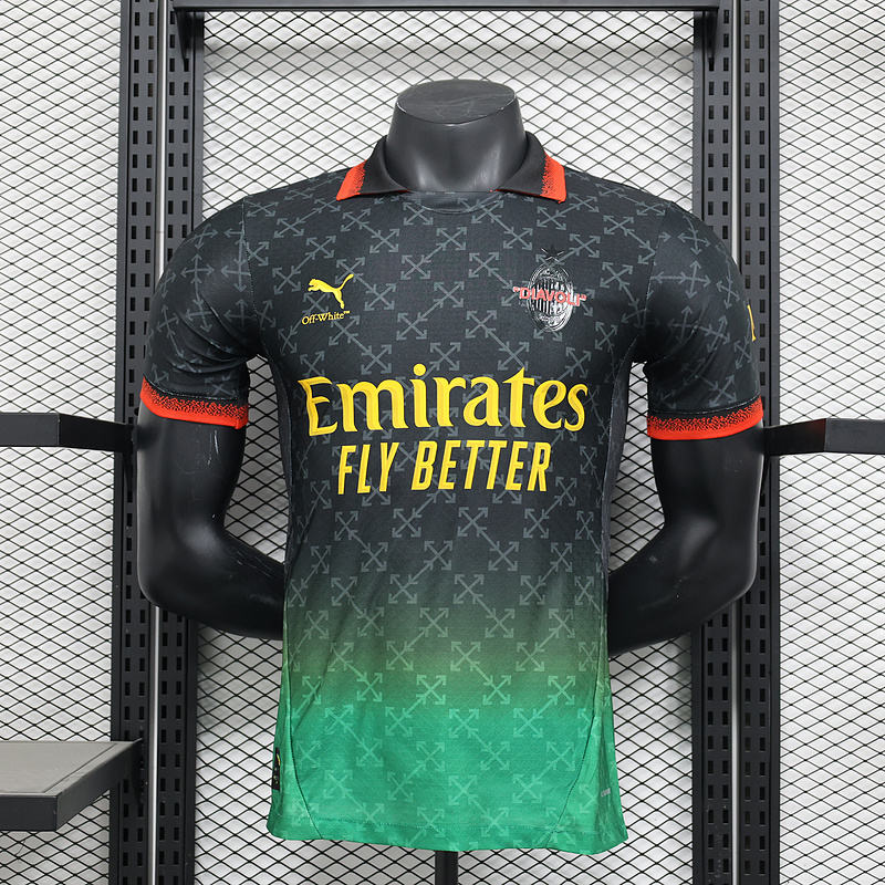 25-26 AC Milan Co-Branded Off-White  Soccer Jersey Black
