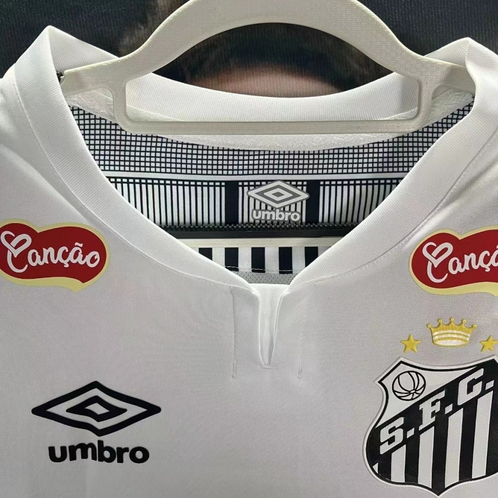 24-25 Santos FC Home Soccer Jersey with All Sponsors