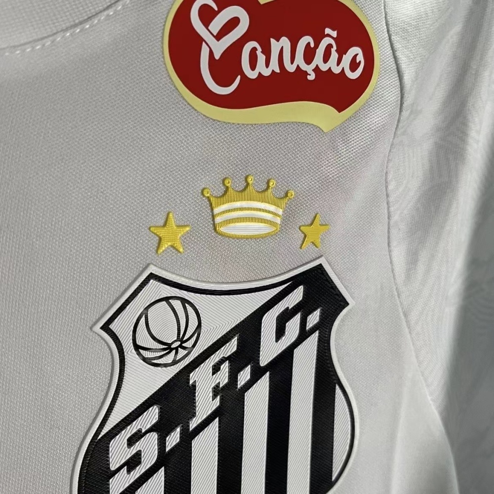 24-25 Santos FC Home Soccer Jersey with All Sponsors