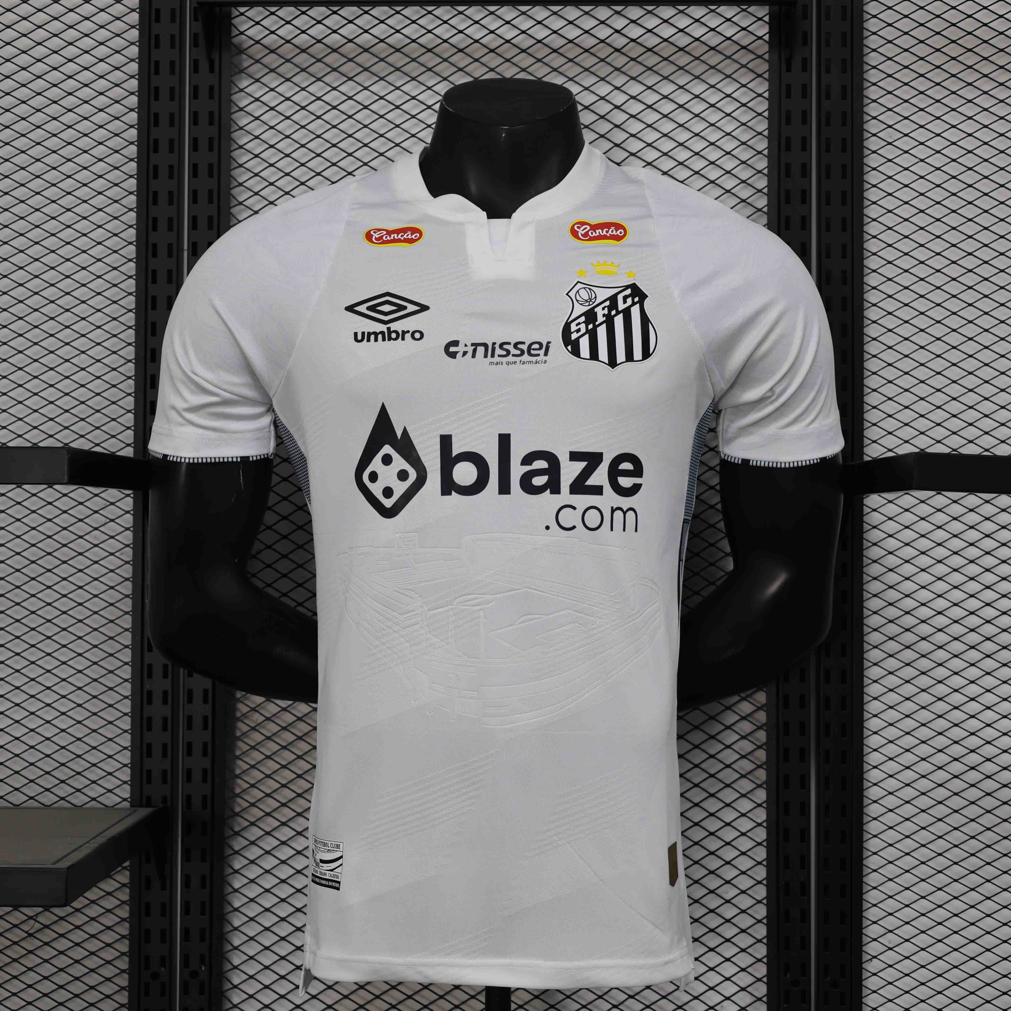 24-25 Santos FC Home Soccer Jersey with All Sponsors Player Version