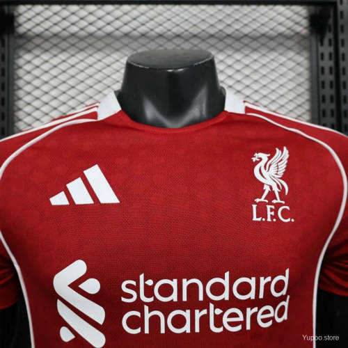 25-26 Liverpool Home Soccer Jersey Player Version