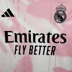 24-25 Real Madrid Soccer Jersey Pink White