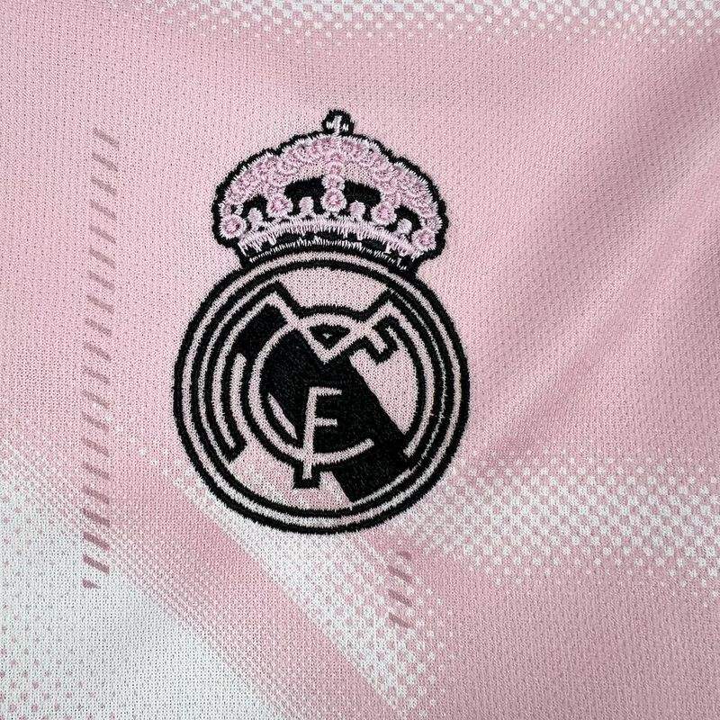 24-25 Real Madrid Soccer Jersey Pink White