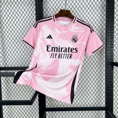 24-25 Real Madrid Soccer Jersey Pink White