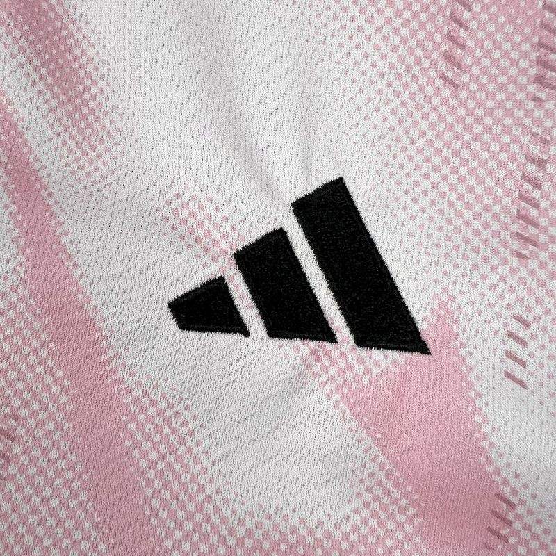 24-25 Real Madrid Soccer Jersey Pink White