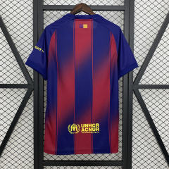 25-26 Barcelona Red Blue Home Soccer Jersey