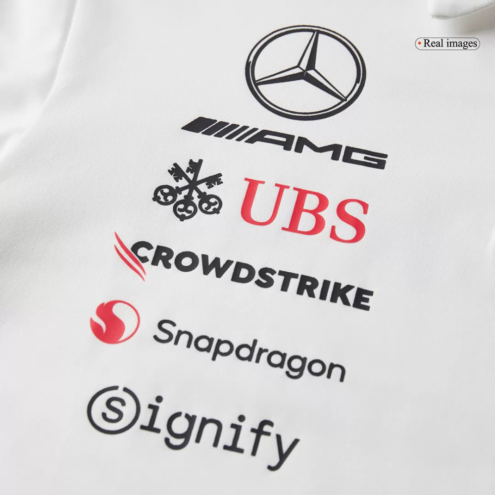 Mercedes AMG Petronas F1 Racing Team White T-Shirt 2025