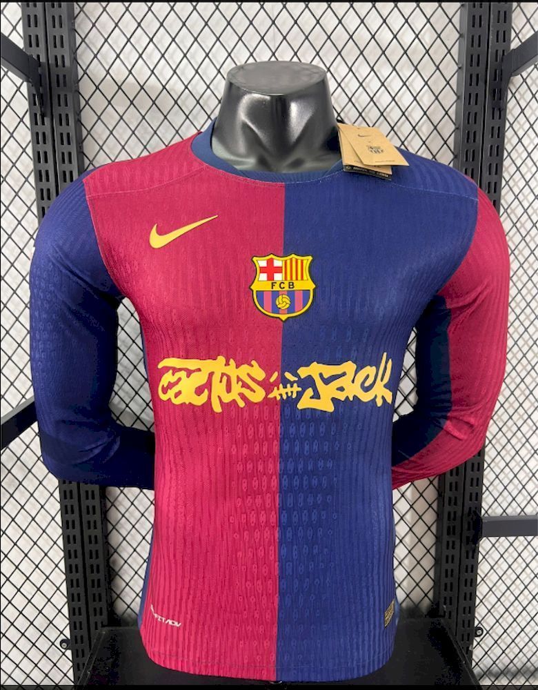 FC BARCELONA x TRAVIS SCOTT 24/25 Men's Home Jersey Limited Edition Long Sleeve
