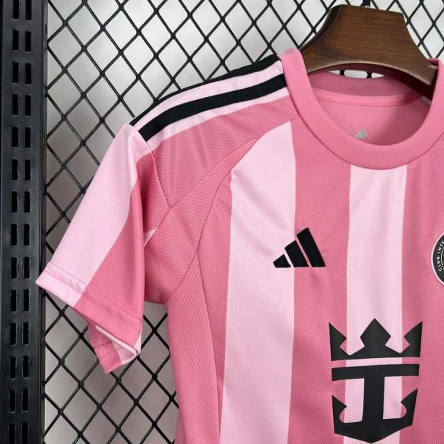 25-26 Inter Miami CF Pink  Soccer Kids Kit Jersey+Shorts