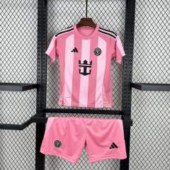 25-26 Inter Miami CF Pink  Soccer Kids Kit Jersey+Shorts