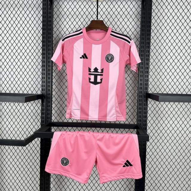 25-26 Inter Miami CF Pink  Soccer Kids Kit Jersey+Shorts