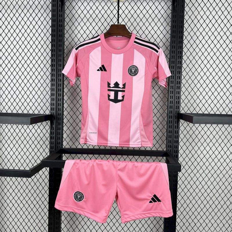 25-26 Inter Miami CF Pink  Soccer Kids Kit Jersey+Shorts
