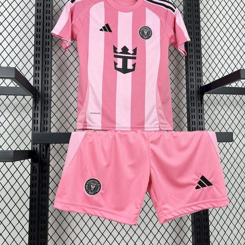 25-26 Inter Miami CF Pink  Soccer Kids Kit Jersey+Shorts